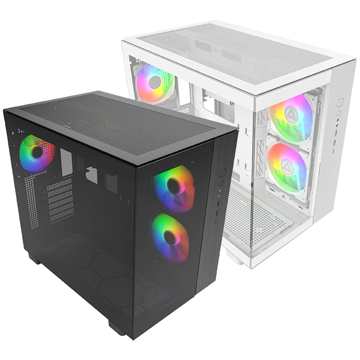 Montech King 65 Pro Mid Tower PC Case (Black, White)