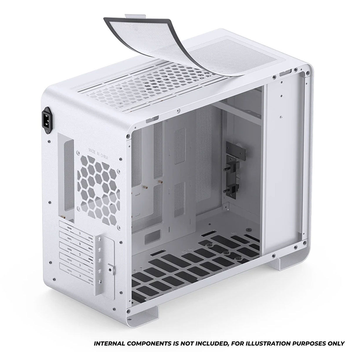 Jonsbo U4 Mini M-ATX Computer Case (Black, White)