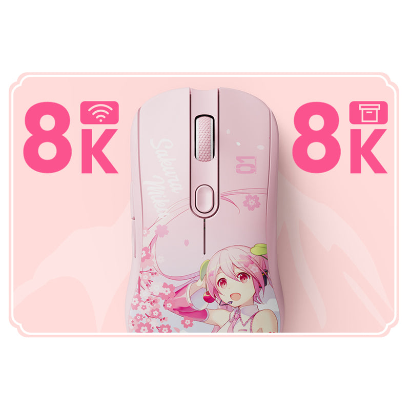 Akko AG ONE 8K Wireless Tri-Mode Gaming Mouse (Sakura Miku)