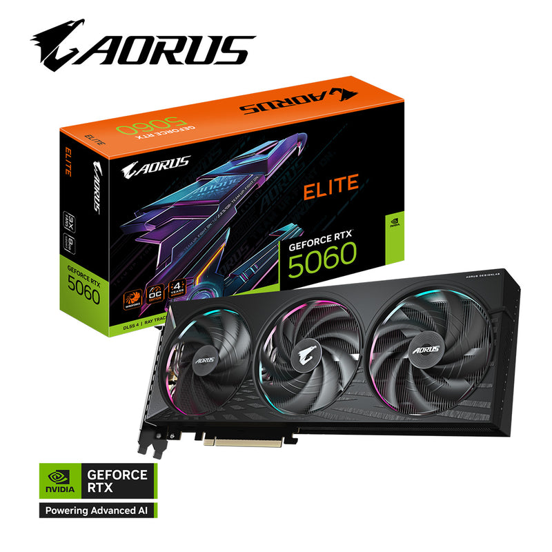 Gigabyte Aorus GeForce RTX 5060 Elite 8GB GDDR7 Graphics Card