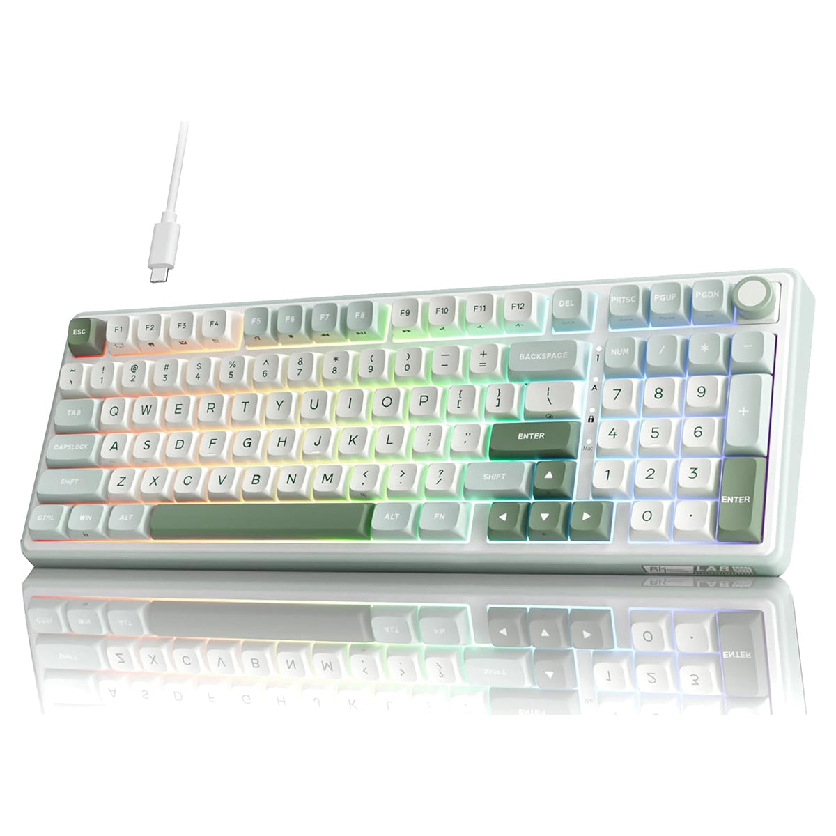 Royal Kludge R98Pro Wired RGB 98 Keys Hot-Swappable Mechanical Keyboard Sky Cyan | DataBlitz