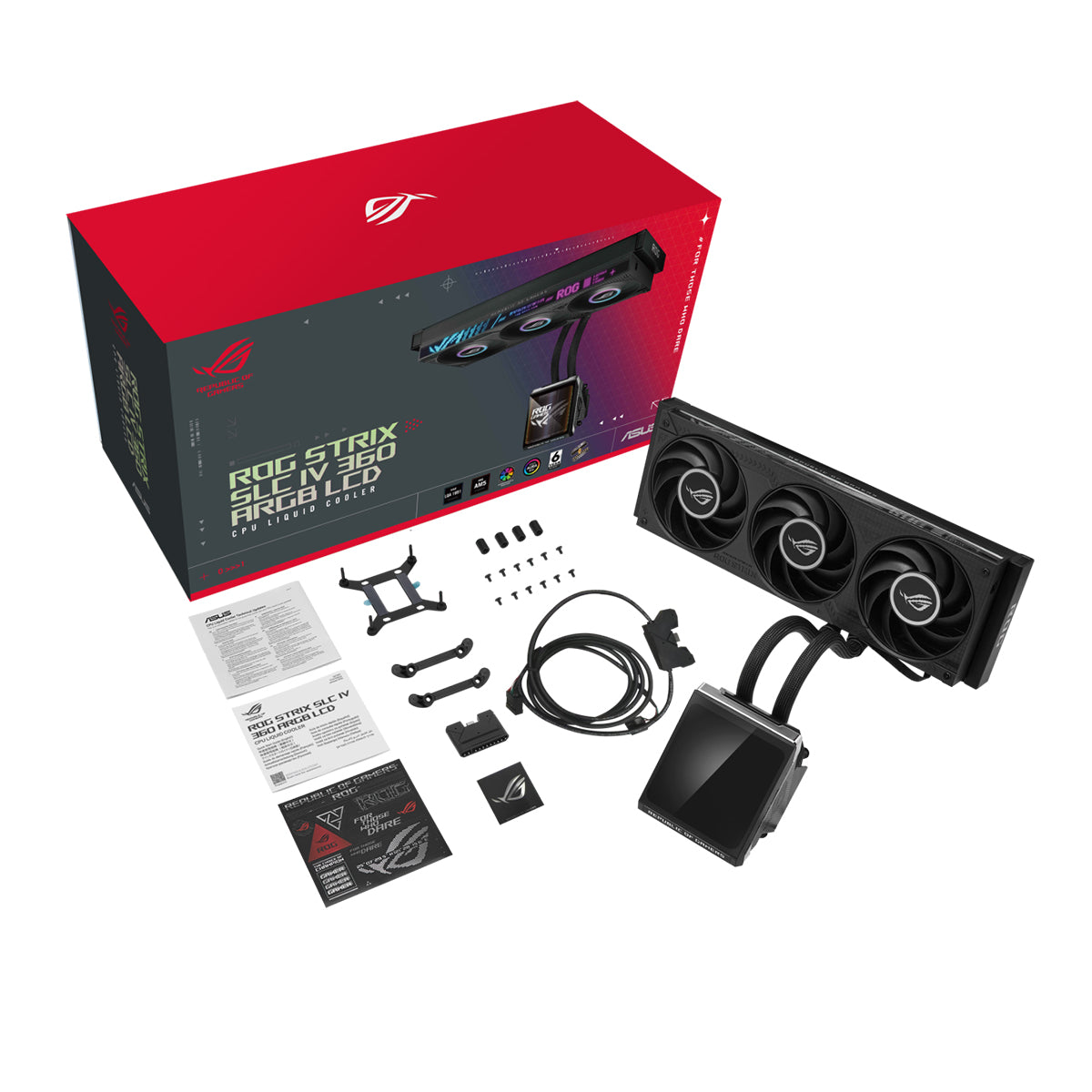 Asus ROG Strix SLC IV 360 ARGB LCD AIO Liquid CPU Cooler (Black)