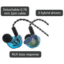 Kiwi Ears Forteza In-Ear Monitor, 1BA + 2DD Hi-Fi Wired Earbuds
