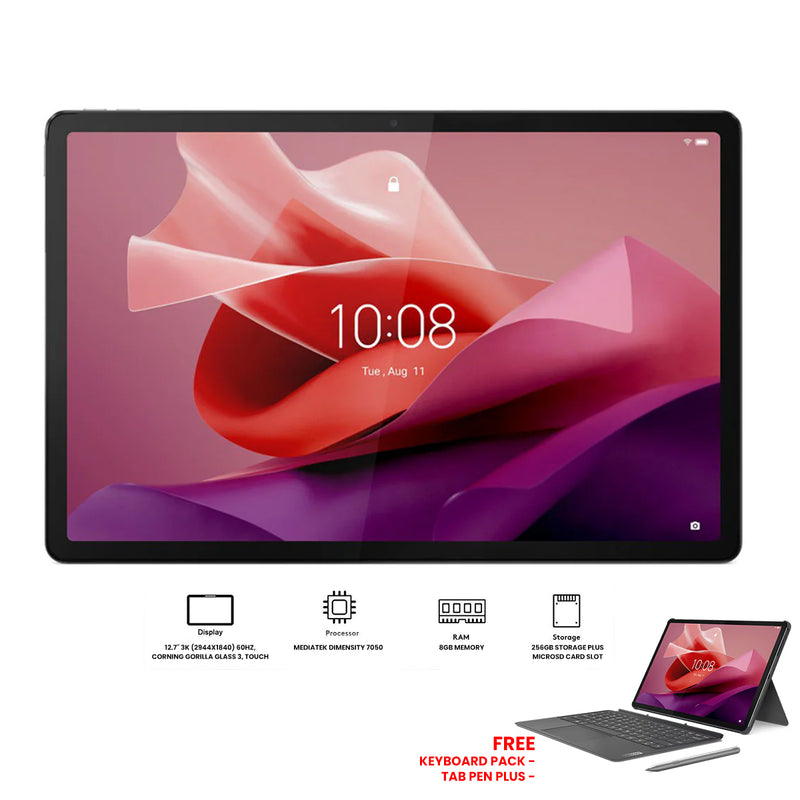 Lenovo Tab P12 TB370FU ZACH0193PH 12.7" 3K (2944x1840) 60Hz 8GB+256GB Mediatek Dimensity 7050 (Storm Grey) with Keyboard Pack/ Tab Pen Plus