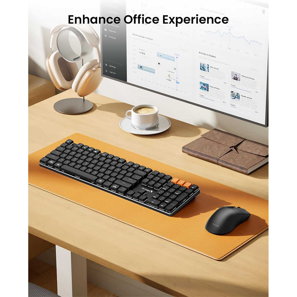 ProtoArc KM310 Mechanical Keyboard and Mouse Combo (Black) (CP016248)