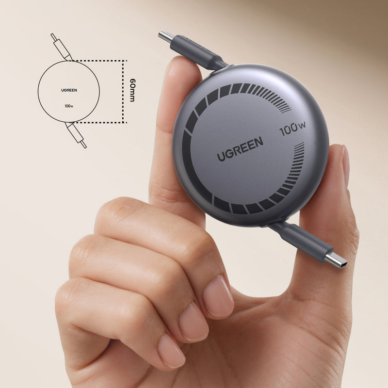 Ugreen Nexode USB-C to USB-C 100W PD Fast Charging Retractable Cable