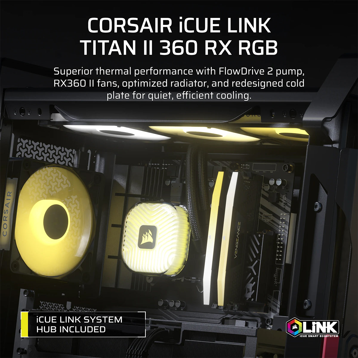 Corsair iCUE LINK TITAN II 360 RX RGB AIO Liquid CPU Cooler