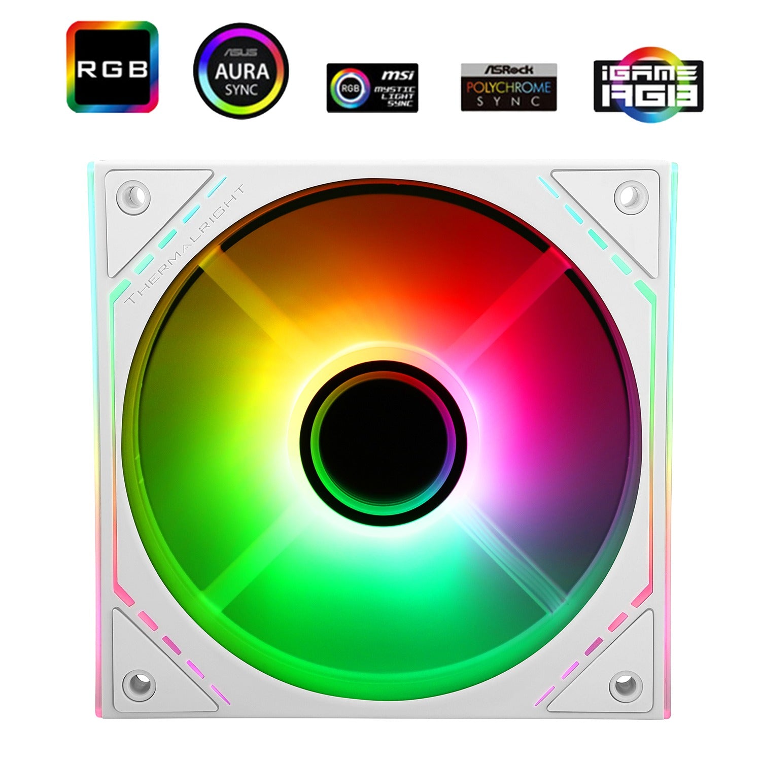 Thermalright TL-M12W-S 120mm PWM ARGB Silent-Balance PC Case Fan (White)