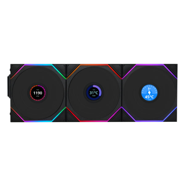 Lian Li Uni Fan TL Wireless LCD 120mm Revolutionary ARGB Triple Fan