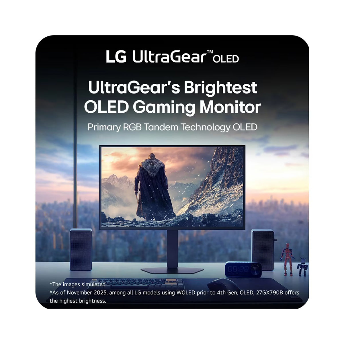 LG UltraGear OLED 27GX790B-B 27" QHD (2560x1440) Dual Mode QHD 540Hz or HD 720Hz 0.02ms GTG G-Sync