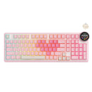 Royal Kludge RK-N99 Tri-Mode RGB 98 Keys Hot Swappable Mechanical Keyboard Pink Melody (Violet Switch, Cream Switch)