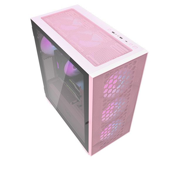 Darkflash DLX21 Mesh EATX PC Case (Pink)