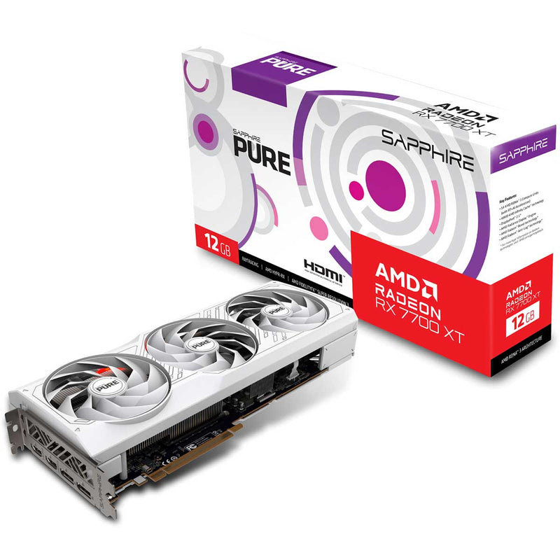 Sapphire Pure AMD Radeon RX 7700 XT Gaming OC 12GB GDDR6 Dual HDMI/Dual DP Graphics CARD