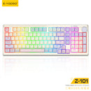 E-Yooso Z-101 RGB 101 Keys Tri-Mode Hot-Swappable Mechanical Keyboard White/Pink/Purple
