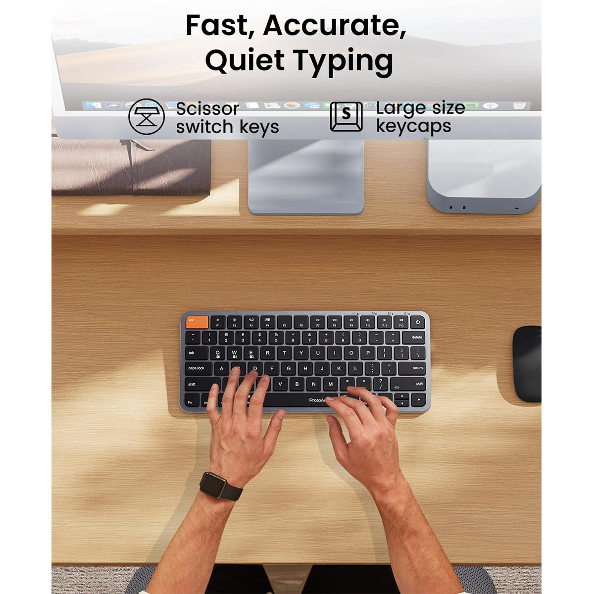 ProtoArc K90-A Multi-Device Backlit Bluetooth Mac Keyboard (Space Grey) (CP016998)