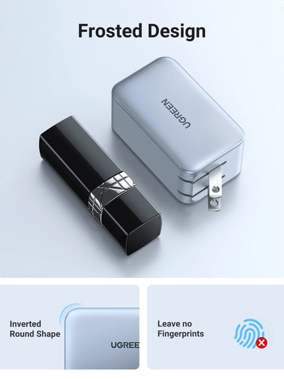 UGreen 3-Port (USB-A + 2 USB-C) 65W Gan Tech Fast Charger (Black) (CD244/10334)