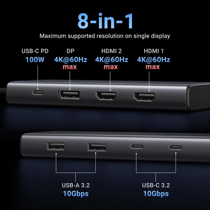 Ugreen 8-in-1 USB-C Hub (CM639/35625)