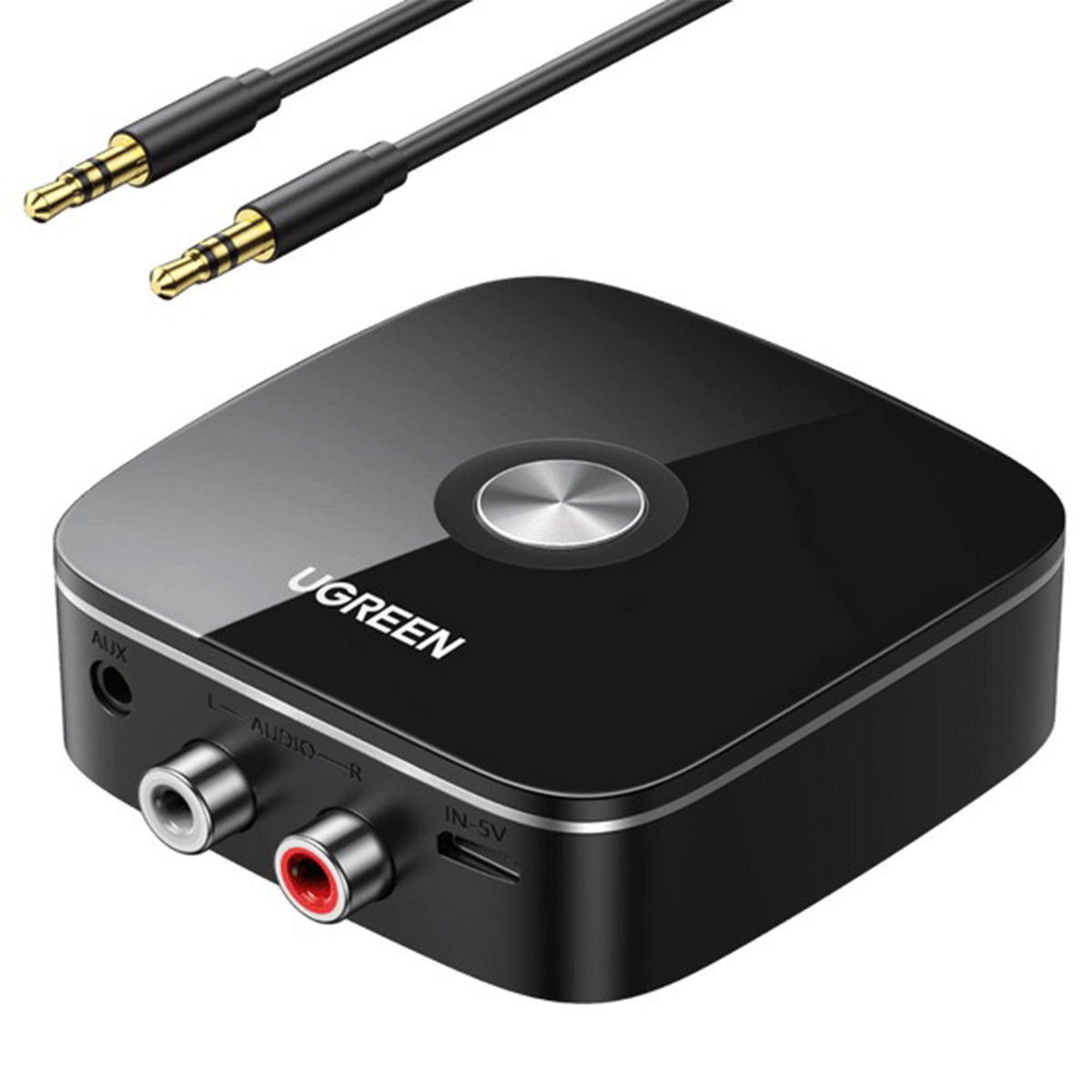 Ugreen Bluetooth Audio Receiver With 3.5mm & 2 RCA Adapter (Black)