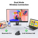 Ugreen Multi-Mode Wireless Vertical Mouse (Black) (M371/75545B)