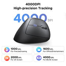 Ugreen Multi-Mode Wireless Vertical Mouse (Black) (M371/75545B)