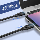 UGreen Type C 2.0 Male To Type C 2.0 Male 5A Data Cable - 1m (Black) (US316/70427)