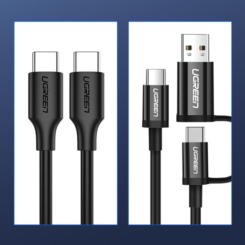 UGreen USB 2.0 Type C To Type C Cable - 1.5m (Black) (US286/50998)