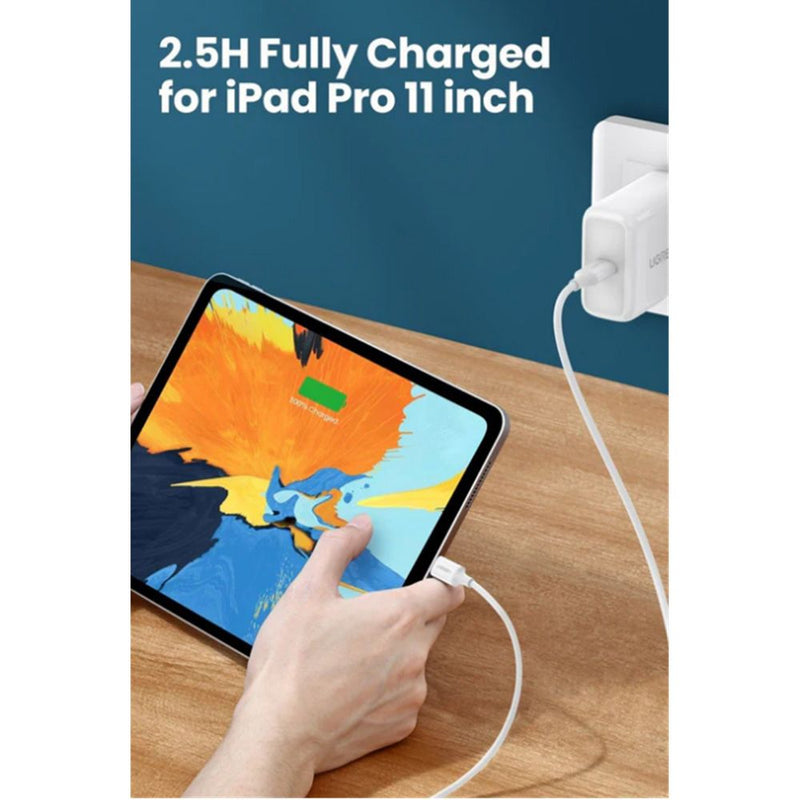 UGreen USB-C 2.0 Male To USB-C 2.0 Male 3A Data Cable - (White)