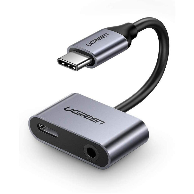 UGREEN Type-C Male To 3.5mm Audio+ Type-C Female Adapter (Gray) (CM193/50596)
