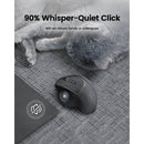 ProtoArc EM01 NL Ergonomic Wireless Trackball Mouse (Black + Grey Ball) (CP014935)
