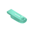 SanDisk Ultra Curve USB 3.2 Gen 1 Flash Drive - 32GB (Mint, Indian Blue, Black)