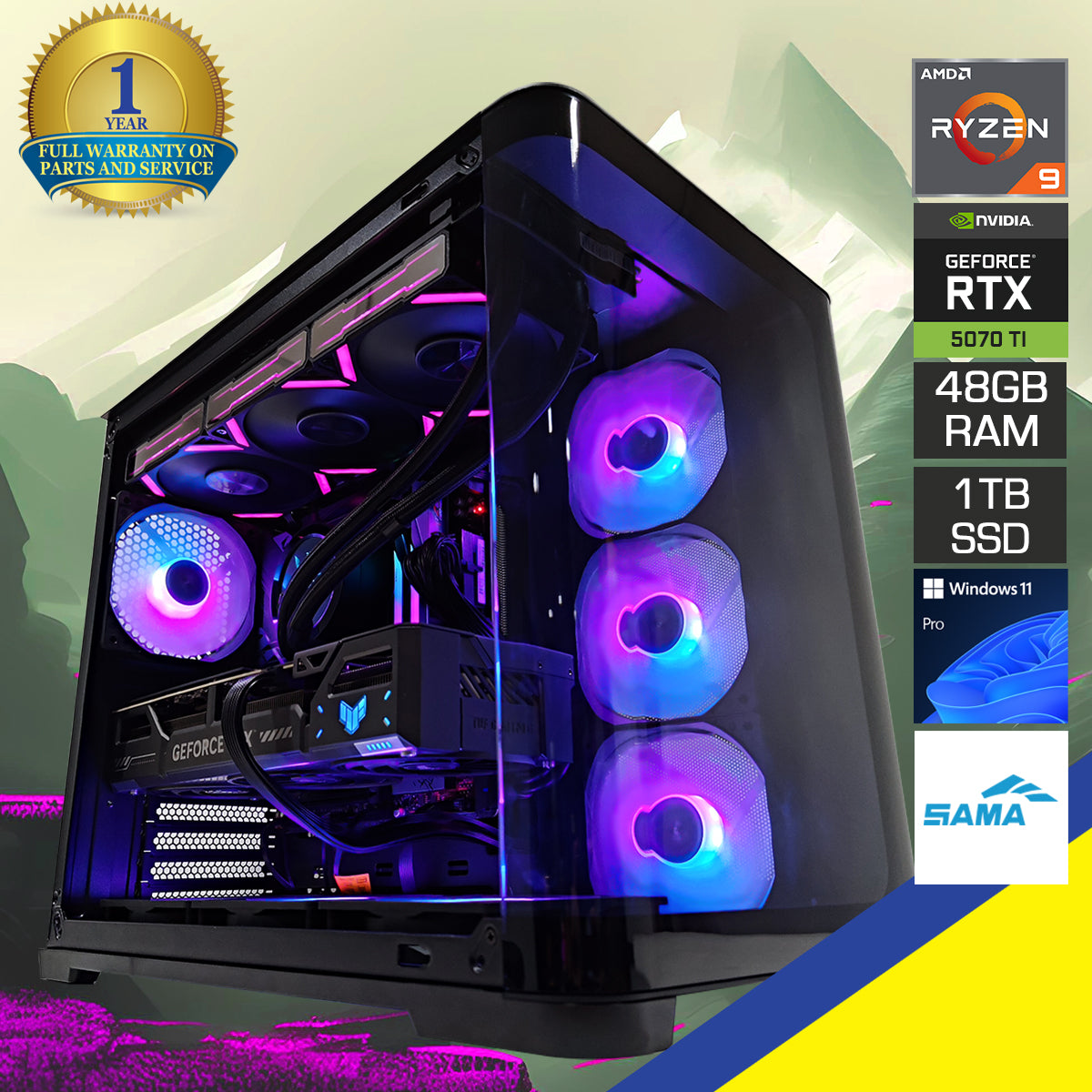 Ultra V60 Black Desktop Gaming PC | DataBlitz