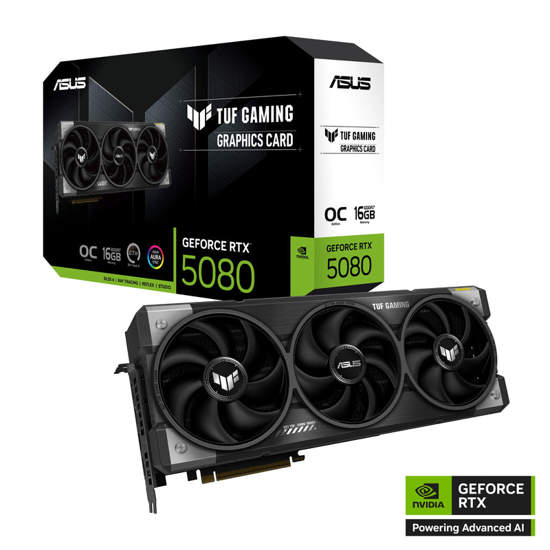 Asus TUF GeForce RTX 5080 16GB GDDR7 OC Edition Gaming Graphics Card