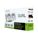 ASUS Dual GeForce RTX 5060 TI 16GB GDDR7 OC Edition Graphics Card (White)