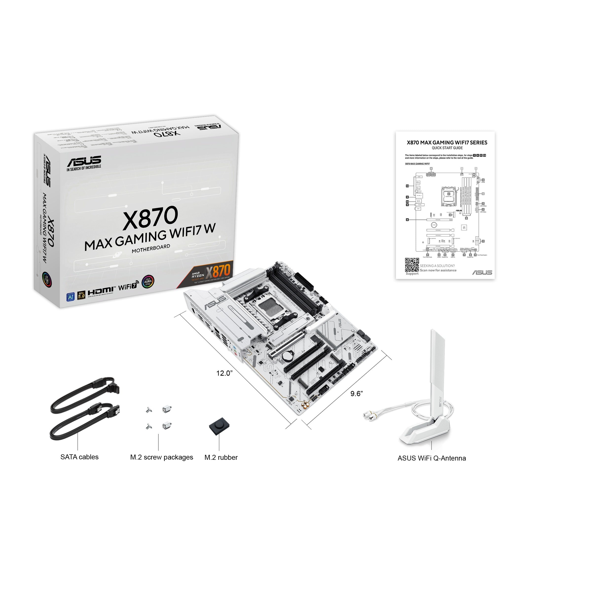 Asus X870 MAX Gaming WiFi7 W Motherboard