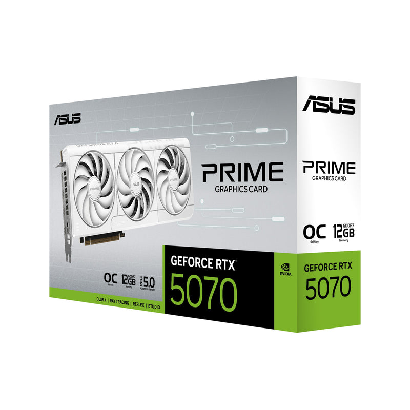 Asus Prime GeForce RTX 5070 OC Edition 12GB GDDR7 White Graphics Card