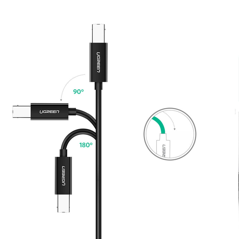 Ugreen USB-C 2.0 to USB-B 2.0 Printer Cable - 2M (US241/50446)