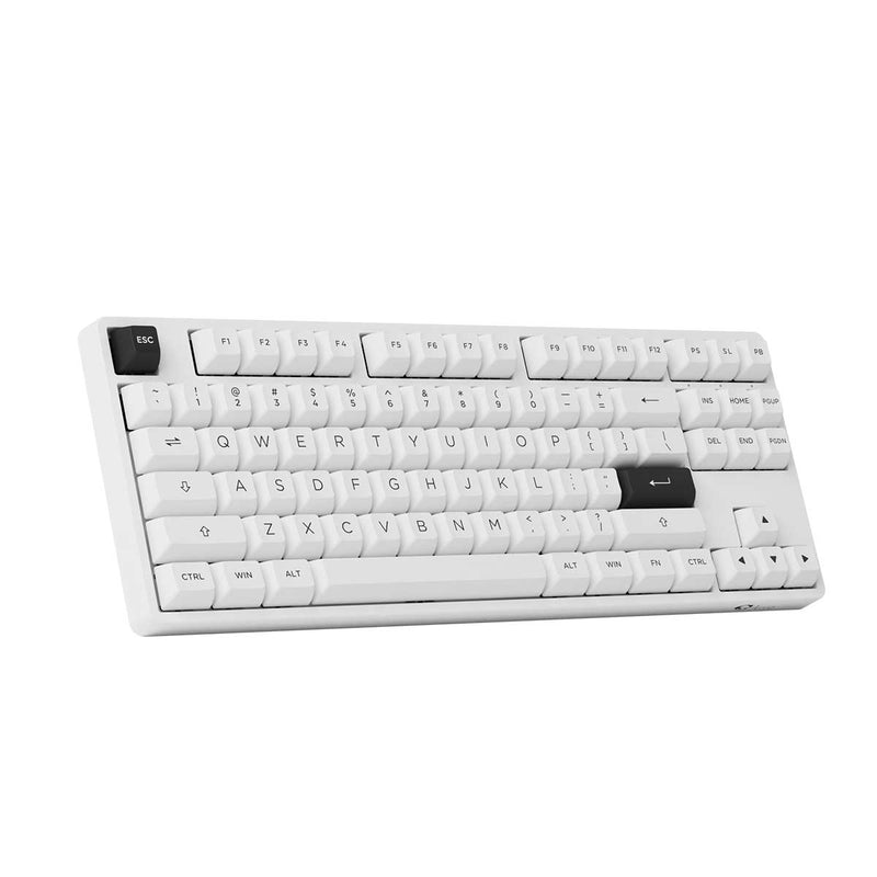 Akko 5087S VIA RGB Hot-Swappable Mechanical Keyboard Black on White (Gateron Orange-Lubed)