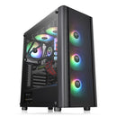 Thermaltake V250 TG RGB Air Mid Tower 4mm Tempered Glass With 120mm 5V RGB Front Fans Pc Case (Black)