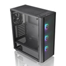 Thermaltake V250 TG RGB Air Mid Tower 4mm Tempered Glass With 120mm 5V RGB Front Fans Pc Case (Black)