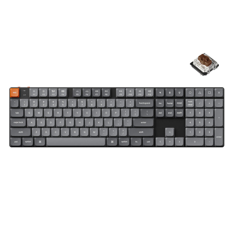 Keychron K5 Max QMK/VIA RGB Backlight Hot-Swappable Wireless Custom Mechanical Keyboard (Low Profile Gateron Mechanical Brown Switch/Red Switch) (K5M-H3, K5M-H1)