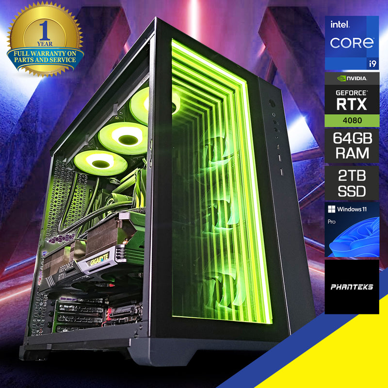 Ultra Magniumgear Neo Qube 2 Black Desktop Gaming PC | Intel i9 14900K | 64 GB RAM | 2 TB SSD | RTX 4080 Super | Windows 11