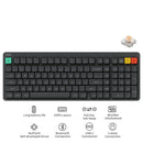 NuPhy Node100 Low-Profile Hot-Swappable Full-Size Wireless Mechanical Keyboard (Blush nano Switch) (Ink Gray)