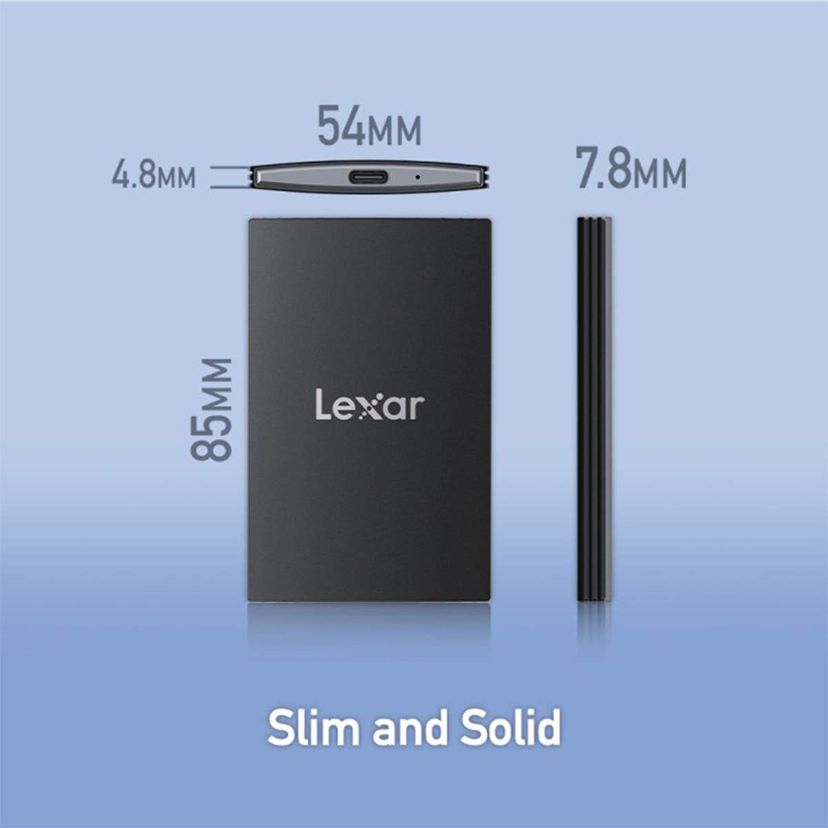 Lexar SL500 USB 3.2 Gen 2x2 Portable SSD - Up To 2000MB/s Read & 1800MB/s Write (1TB, 2TB) (LSL500X001T-RNBNG, LSL500X002T-RNBNG)