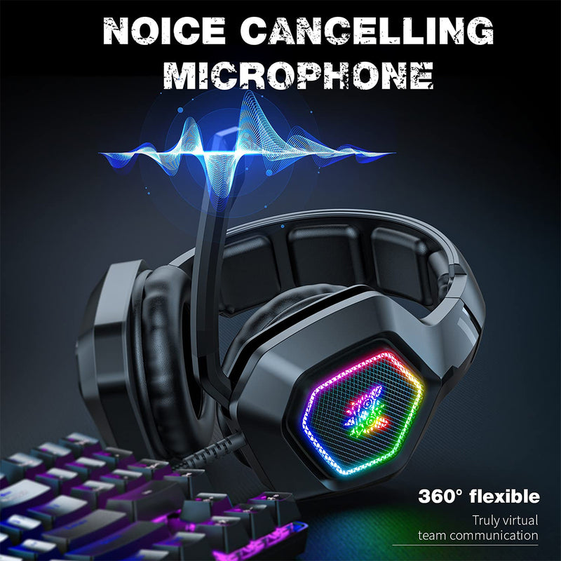 Onikuma K10 RGB 7.1 Wired Gaming Headset (Black)