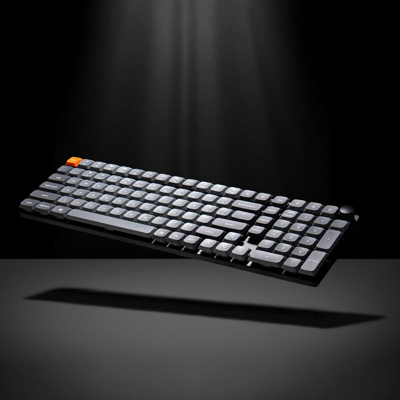 Keychron K17 Max QMK RGB Backlight Hot-Swappable Wireless Custom Mechanical Keyboard (Low Profile Gateron Mechanical Brown Switch/Red Switch) (K17M-H3, K17M-H1)