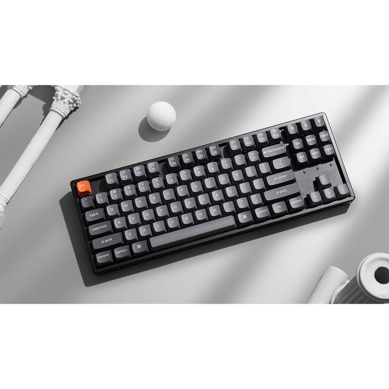 Keychron K8 Max QMK Fully Assembled Hot-Swappable RGB Backlight Aluminum Frame Wireless Mechanical Keyboard - Black (Super Red Switch) (K8M-J1)