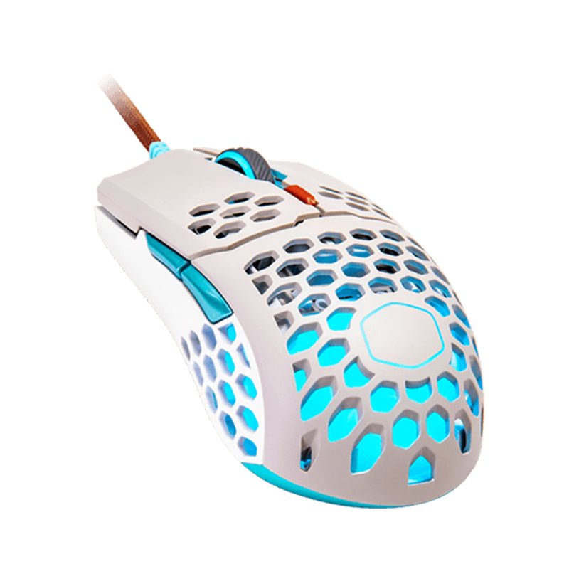 COOLER MASTER MM711 GAMING MOUSE WITH LIGHTWEIGHT HONEYCOMB SHELL, ULTRAWEAVE CABLE & RGB ACCENTS (RETRO LIMITED EDITION) - DataBlitz