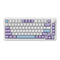 Ajazz AK820 Max RGB Tri-Mode 75% 82-Keys Gasket-mounted Hot Swappable Mechanical Keyboard (Purple/White/Blue) (Magnetic Switch)