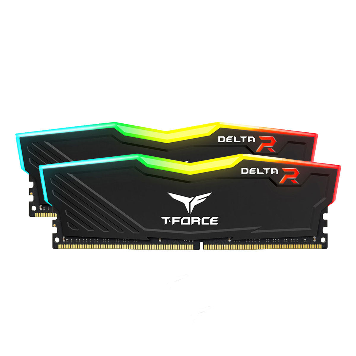 TeamGroup T-Force Delta RGB DDR4 16GB (2X8GB) 3200MHz CL16-18-18-38 1.35V Gaming Desktop Memory (Black, White)
