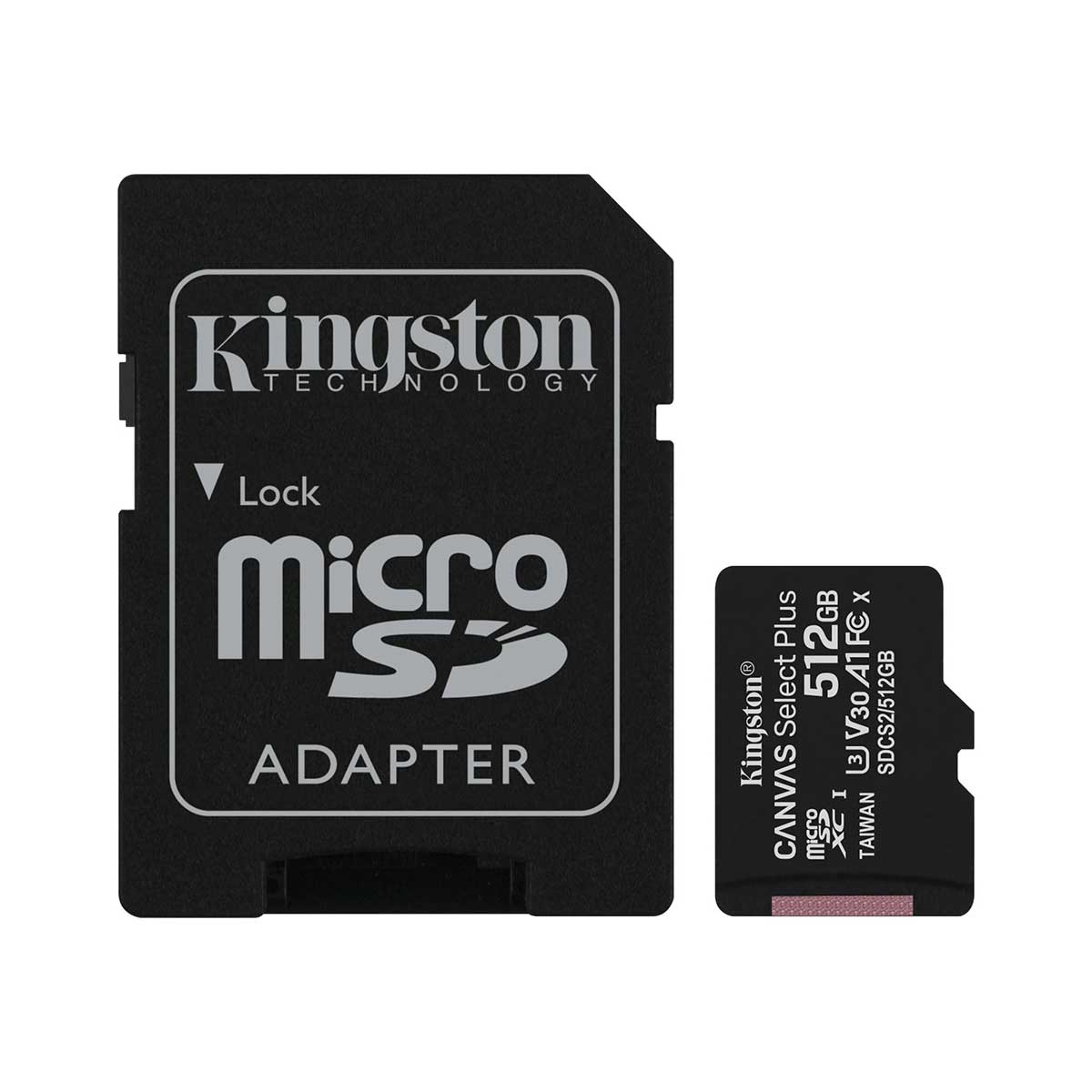 Kingston Canvas Select Plus 512GB 100MB/S Micro SD Memory Card With Android A1 Performance Class (SDCS2/512GB)